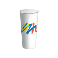 Castaway Paper Milkshake Cup, 800ml or 24oz, 25 Cups/Sleeve, 500 Cups/Carton Carton