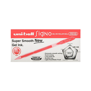 PENS UNIBALL SIGNO JELLYINK RED BOX/12 Box