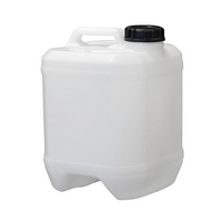 Jerrican / Jerrycan, with 58mm Screw Neck Cap, 10L, Hexagonal Cube, High Density Polyethylene (HDPE), Natural, Each Each