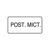 "POST. MICT." - X-RAY LABEL 500/BOX Box