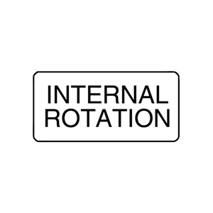 "INTERNAL ROTATION" - X-RAY LABEL 500/BOX Box