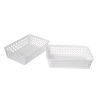 Keji, Organiser Basket, 240(W) x 60(H) x 155(D) mm, Medium, White, Each Each
