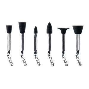 Kenda Titanium Pre-Polishing, No. 1008, 5 x 10mm, Large Point, Right Angle, Black, 6/Pack Pack
