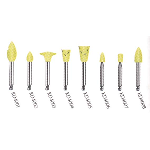 Kenda Composite Microfill Pre-Polishing, No. 4001, 5.4 x 13mm, Large Flame, Right Angle, Yellow, 6/Pack Pack