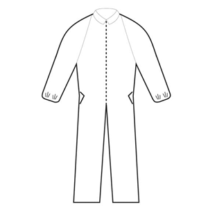 Extra Protection Disposable Coveralls, Chest: 68.6cm, Length: 170cm, 3-Layer SMS Fabric, Extra Large, Elastic Cuff End, White, Loose Each