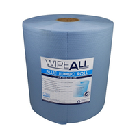 Livingstone Wipe-All Jumbo Roll Wiper Towel, 20pct Saving on Wypall X80, 1-Ply, 32 x 34cm, Blue, HACCP Cert, 475 Sheets/Roll, 1 Roll/Carton Carton