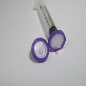 Nylon Syringe Filter, 25mm Diameter, 0.45um Pore Size, High Density Recyclable Polyethylene (HDPE), Non-sterile, 100/Pack Pack