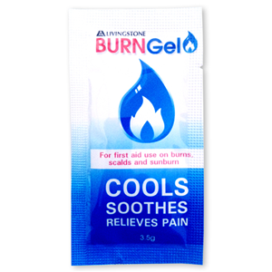 Out of Date, Livingstone Cool Gel, 3.5grams, for Instant Pain Relief of Burns Scalds Sunburn, Sterile 50/Bag Discounted While Stocks last Bag
