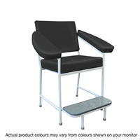 Livingstone Pathology Blood Collection Chair, with Arms, Black, Each Each