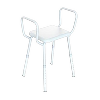 K Care Shower Stool with Arms, Capacity: 110kg, Seat Area of 340 W x 290 D mm., Each