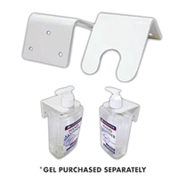 Wall Mounting Bracket, Neck Holder Type, Plastic, for Livingstone Sanitising Hand Gel 375, 500, 1000ml, Item No LIVSAN--- Range, Each Each
