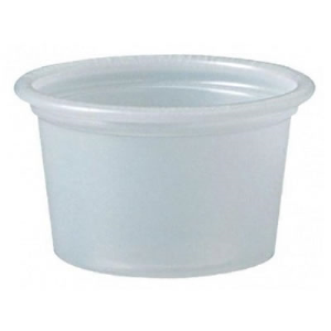 Livingstone Plastic Portion Cups, 14.9ml or 1/2 Ounce Capacity, Clear, Disposable, Recyclable, 250/Pack, 2,500/Carton Carton
