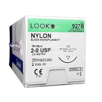 Look Suture Nylon Monofilament, 26mm, Reverse Cutting 45cm (927B) 12/Box Box