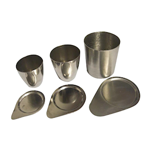 Technos Crucible, Nickel, 99pct Pure, with Lid, 70mL, 55mm x 37(H) mm, Each