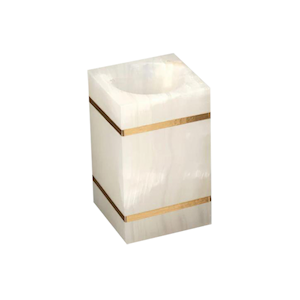 Marble Cup, 7(L) x 7(W) x 11(H) cm, Square, White Gold, Each