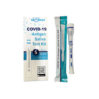 Out of Date, ECOTEST COVID-19 RAT, Popsicle Oral Saliva, Self-Test, 5/BX, Original Unopened Condition, Price Discounted, While Stocks last Box