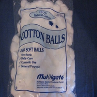 Multigate Cotton Balls, Non-Sterile, White, 240/Pack Pack