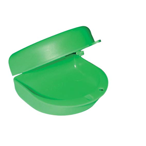 MOUTH GUARD BOX. FLUORO GREEN.LOOSE Each