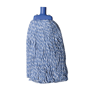 Livingstone Contractor Cotton Yarn Mop Head, 400g, 22mm Screw Type, Blue, Each Each