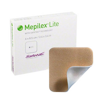 Mepilex Lite Silicone Foam Dressings, 6 x 8.5cm, Self Adherent, 5/Box Box