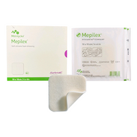 Mepilex Silicone Foam Dressing, 10 x 10cm, Self Adherent, 5 Pieces/Box Pack