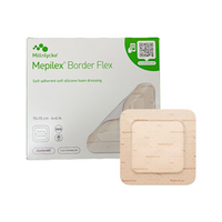 Mepilex Border Flex Silicone Foam Dressing, 15 x 15cm, 10/Box Box
