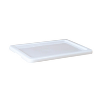 Miranda Plastics Food-Safe Crate Lid, 545(L) x 390(W) x 26(H) mm, 22L, Polypropylene, Natural, Each