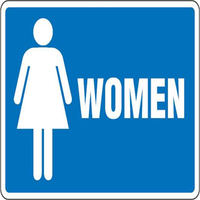 Sign 'Toilet Ladies' Metal 225X300mm Each
