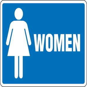 Sign 'Toilet Ladies' Metal 225X300mm Each
