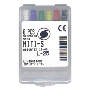 Ni-ti S Files 25mm #15-40 6/bxcc Box