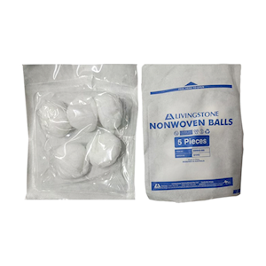 Nonwoven Balls, Sterile, Latex Free, 5 Pieces/Pack, 500 Packs/Carton, 2500/Carton Carton
