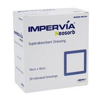 IMPERVIA® Neosorb Superabsorbent Dressing, 10 x 10cm, Sterile, 20 Pieces/Pack Box