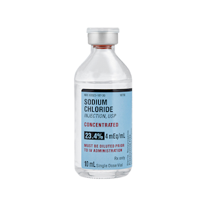 Sodium Chloride Vial 23.4 Percent 10ml., 10/Pack Pack