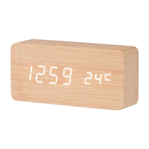 Otto Bamboo Digital Desk Clock, Each