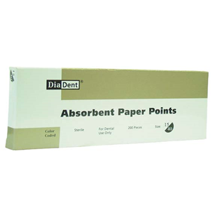 Diadent Absorbent Paper Points, ISO Size No. 10, Biodegradable, Sterile, Purple, 200/Cell Pack Pack