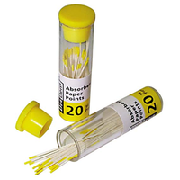 PD Absorbent Paper Points, ISO Size No. 20, Biodegradable, Sterile, Yellow, 50/Vial, 6 Vials/Pack Pack