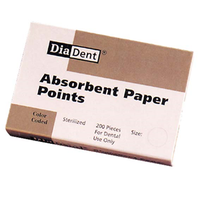 Endodent Absorbent Paper Points, ISO Size No. 45, Biodegradable, Sterile, White, 200/Pack Pack