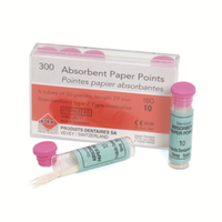 PD Absorbent Paper Points, ISO Size No. 55, Biodegradable, Sterile, Red, 50/Vial, 6 Vials/Pack Pack