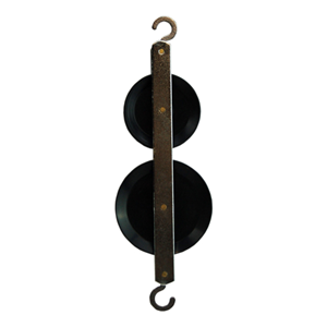Pulley with Hooks, Recyclable Plastic, Double in Line, 40mm and 50mm, Each Each