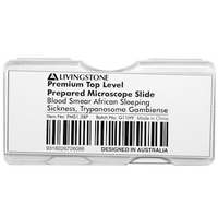 Livingstone Premium Top Level Prepared Slide, Blood Smear African Sleeping Sickness (African Trypanosomiasis) Trypanosoma Gambiense, Each Each