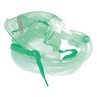 Livingstone Child Oxygen Mask, Rebreathing, with 2 Metre Oxygen Tubing, PVC Mask and Tubing, Sterile, Green, Each (30133-S) Each