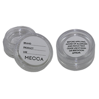 Cosmetic Sample Pots, Labelled Lid and Base, Clear Recyclable Plastic, 2ml, 500 Sets/Carton Carton