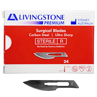 Out of Date, Liv Premium Surgical Scalpel Blade, Carbon Steel, Size 24, 100 Pcs/BX, Original New Condition, Big Discount, Limited Stock