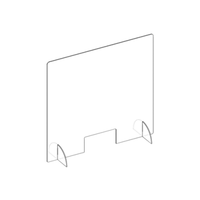 Sneeze and Cough Guard Protection Screen, 60 x 60cm, Clear Acrylic, with Stand, Each Each