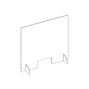 Sneeze and Cough Guard Protection Screen, 60 x 60cm, Clear Acrylic, with Stand, Each Each