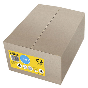 Gold Kraft X-Ray Envelopes 458 x 324mm, Recycled, Press Seal, 250/Box Box