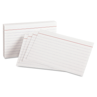 GUIDE CARDS 3"X5" WHITE RULED PACK/100 Pack