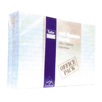 GUIDE CARDS 5"X8" WHITE RULED PACK/100 Pack