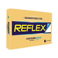 Reflex Premium Tinted Colour Papers, A3, 80 (W) GSM, Carbon Neutral, Biodegradable, Gold, 500 Sheets/Ream