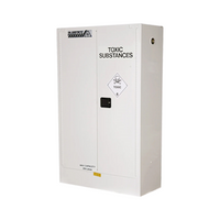 Justrite Safety Storage Cabinets for Toxic Substances, 250 Litres, 1760 x 1100 x 465mm, 9 x 20 Litre Drums, White, Each Each